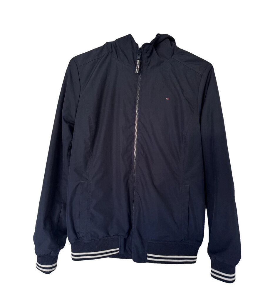 New Tommy Hilfiger fleece Reversible Navy Hooded Jacket 💙