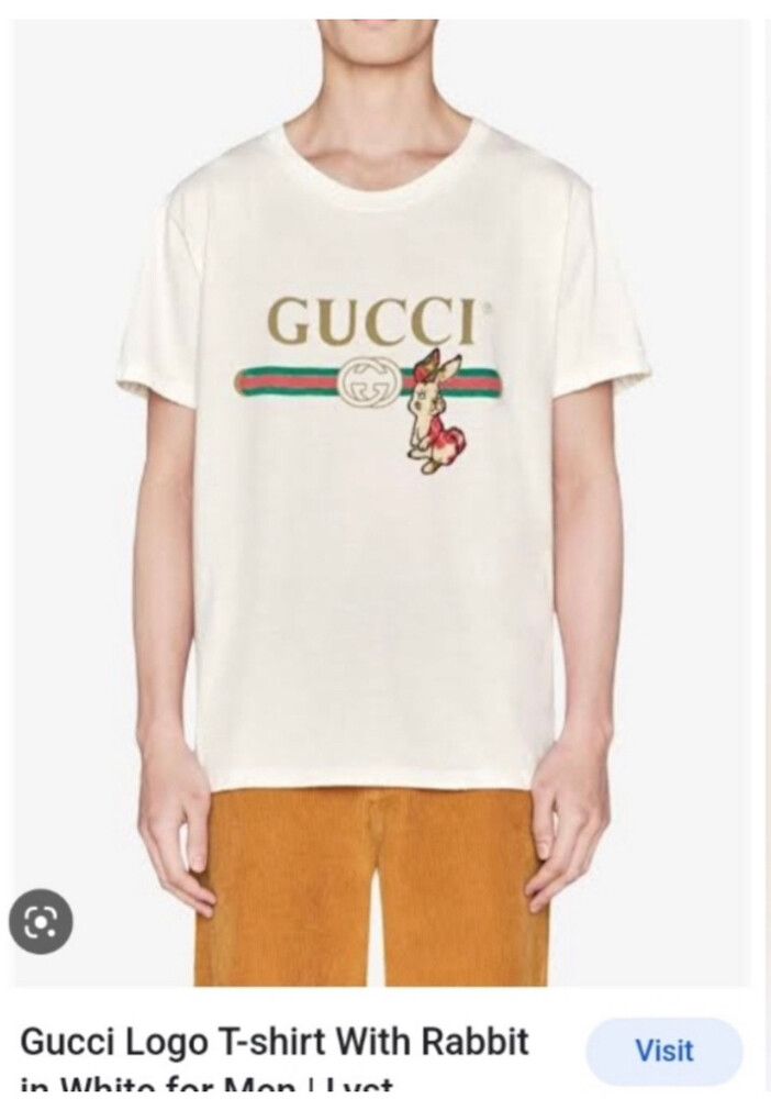 Gucci White Rabbit T-Shirt