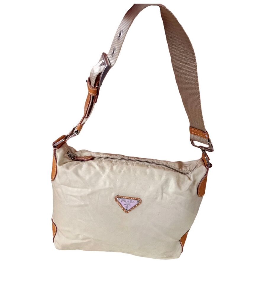 Authenticated ✅ Prada Beige Shoulder Bag 💗 Made in Italy