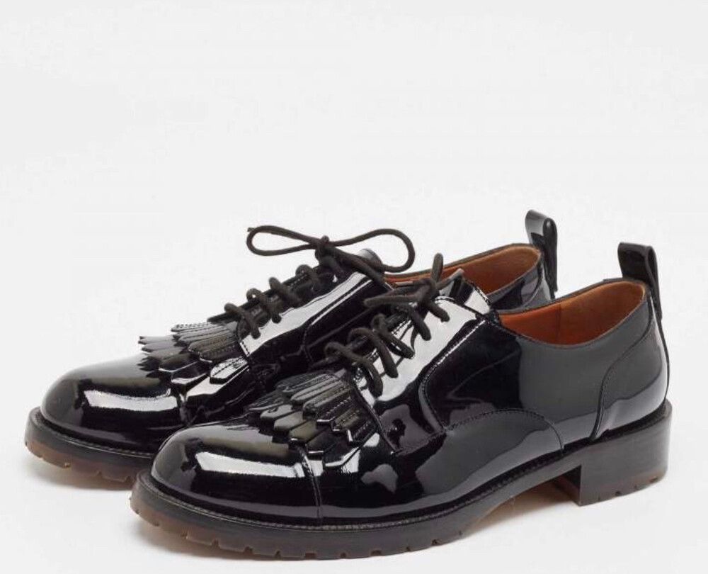 Authenticated tag ✅Valentino Black Patent Leather Loafer Shoes 🖤🖤