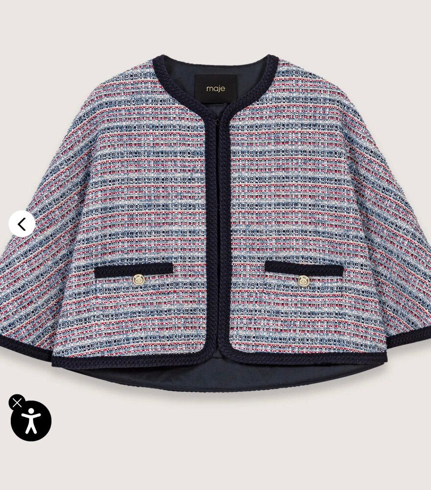 New Maje Tweed cape -Authenticity tag attached