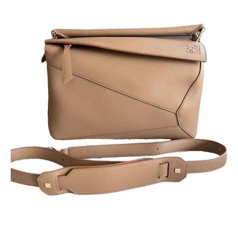 Authentic New Loewe Puzzle Bag medium size with handle and adjustable wide strap 🤎