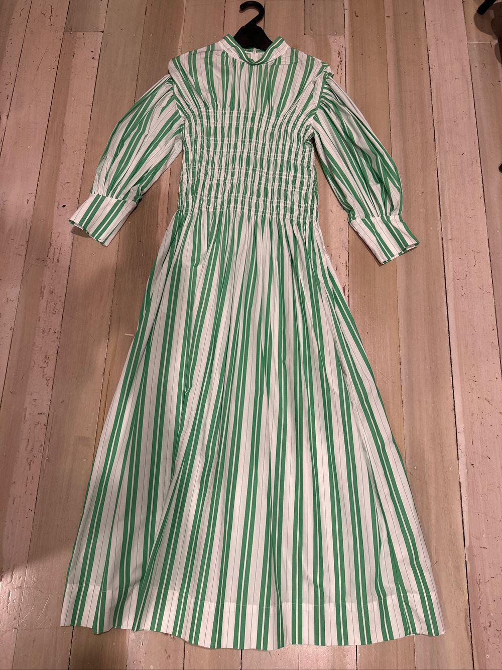 slim fit dress slacks Ganni Stripped Collar Long Dress main image 1