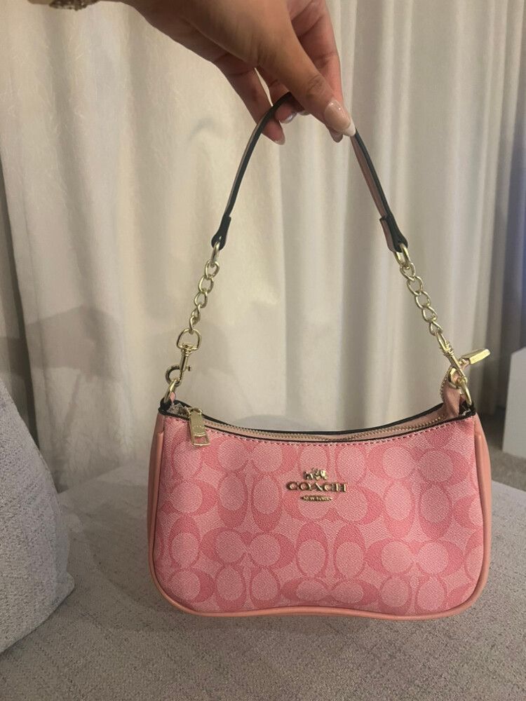 pink shoulder bag