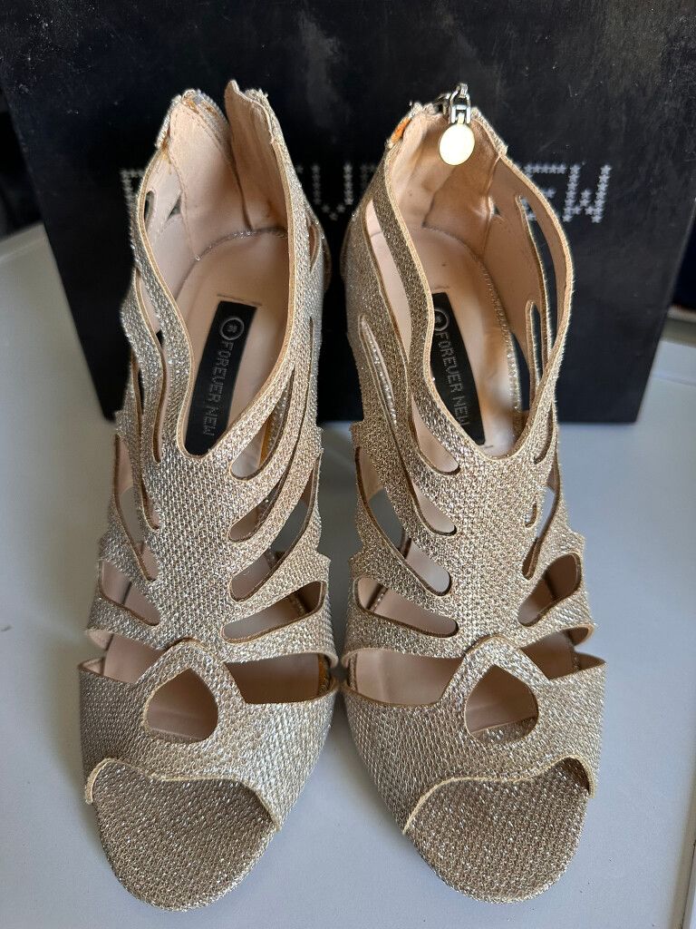 Forever New Gold Heels