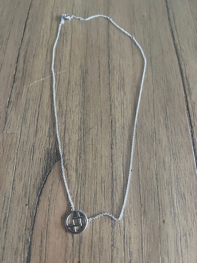 Sterling Silver Taurus Symbol Necklace