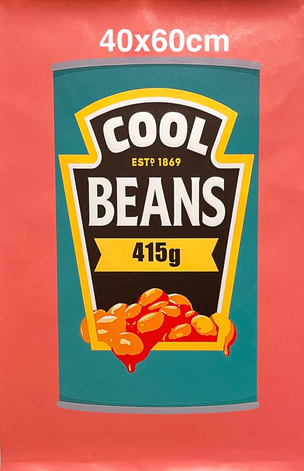 "Cool Beans" Vinyl Print 40x60cm