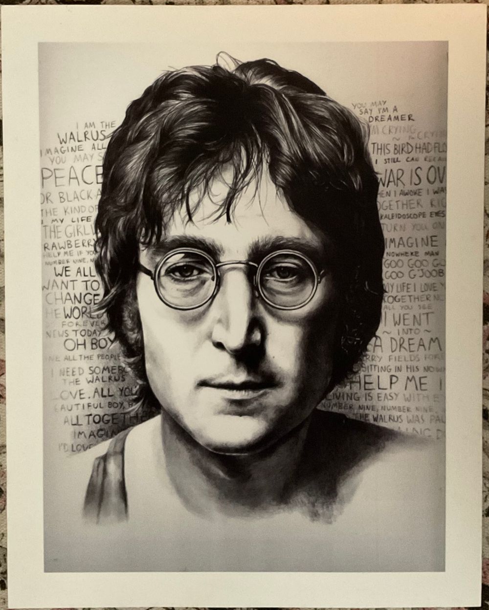 "Imagine" John Lennon Art Print 42x36cm