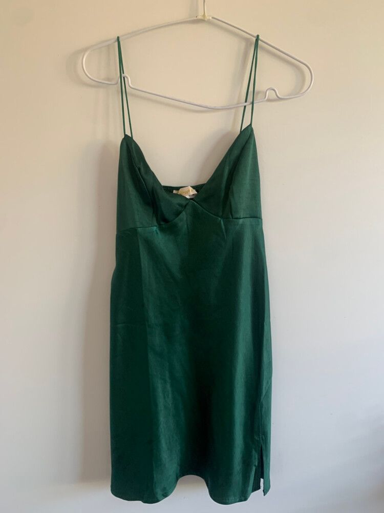 Blossom - Blossom Green Mini Dress on Designer Wardrobe Blossom - Blossom Green Mini Dress on Designer Wardrobe