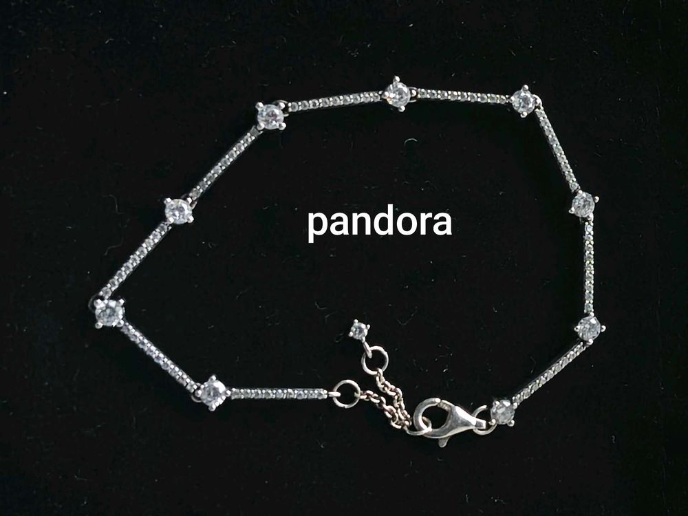 Pandora S925 ALE Bracelet - Sparkling Bars & Round Stones