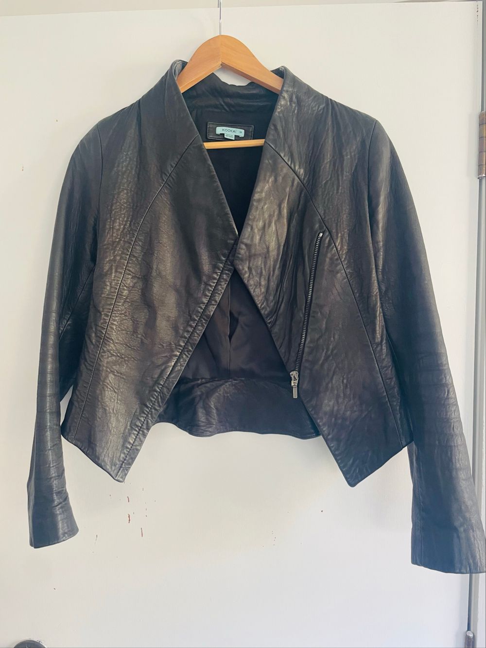 Kookai Black Leather Jacket