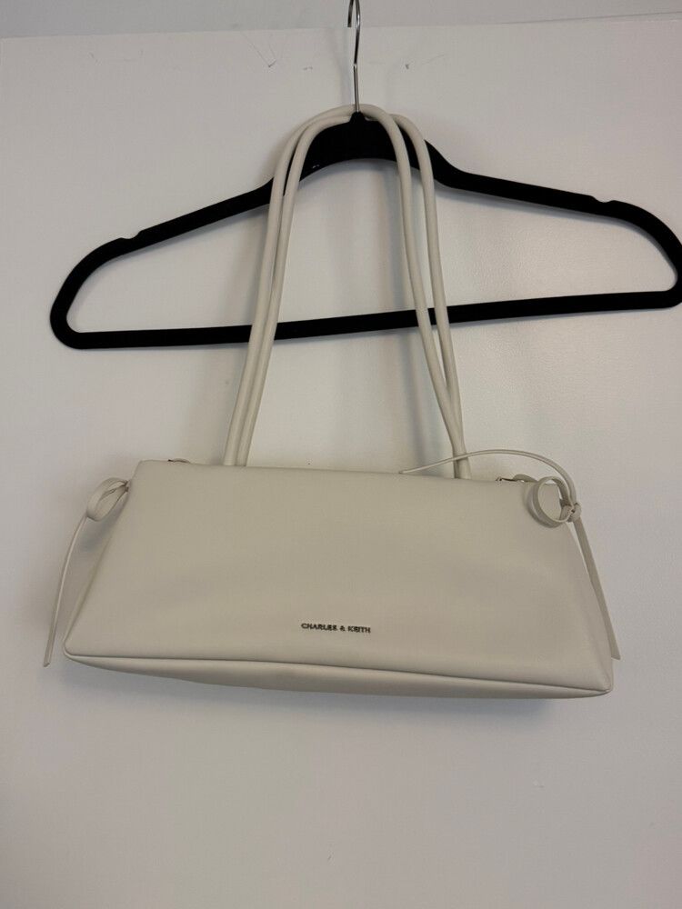 Charles & Keith White Structured Handbag