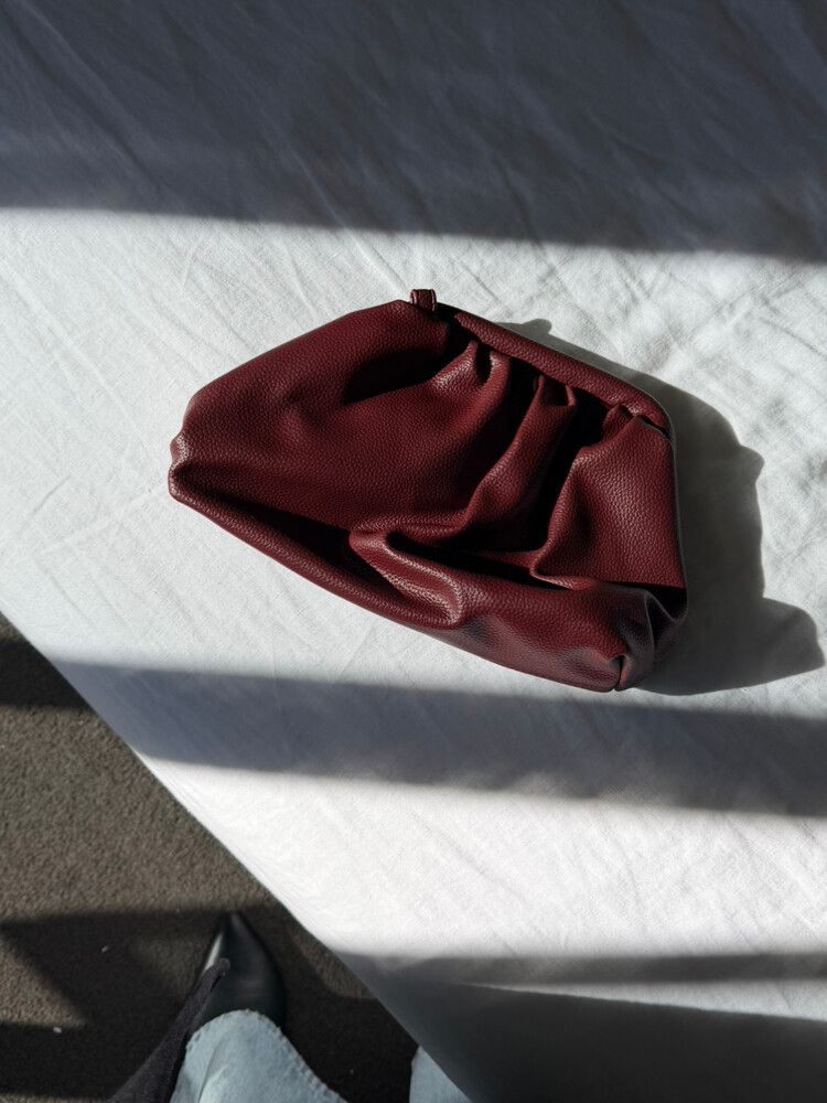 Burgundy Clutch Bag