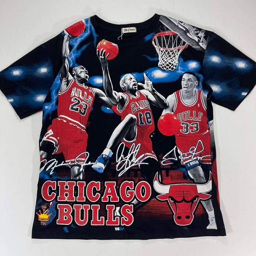 CHICAGO BULLS AOP BIG 3 T-SHIRT (L)