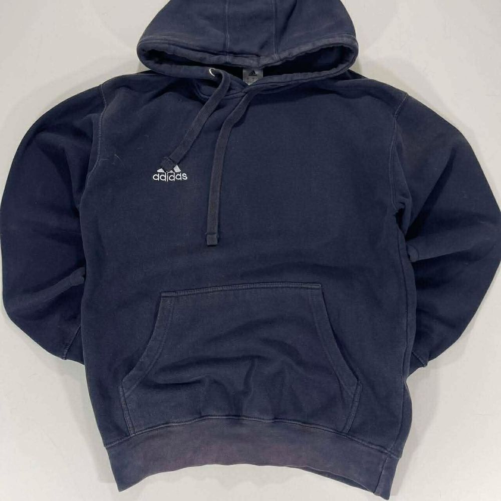 FADED ADIDAS HOODIE WITH WHITE LOGO (M)