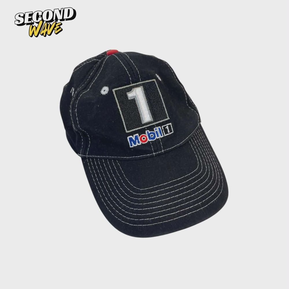 MOBIL 1 BLACK BASEBALL CAP (OSFA)