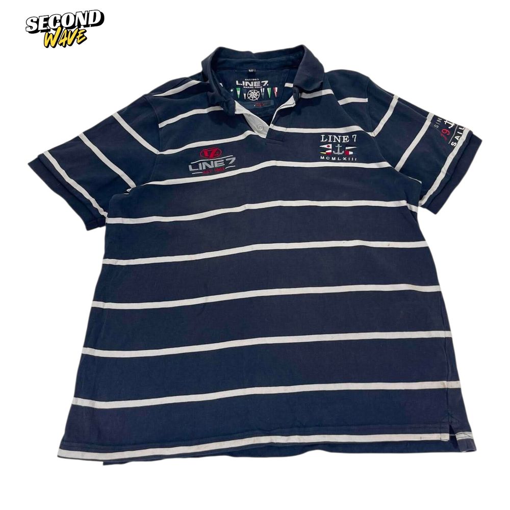 VINTAGE LINE 7 STRIPED POLO SHIRT (XL)