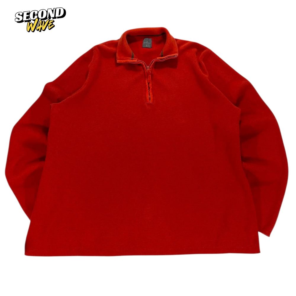VINTAGE BARKERS ORANGE QUARTER ZIP SWEATSHIRT (L)