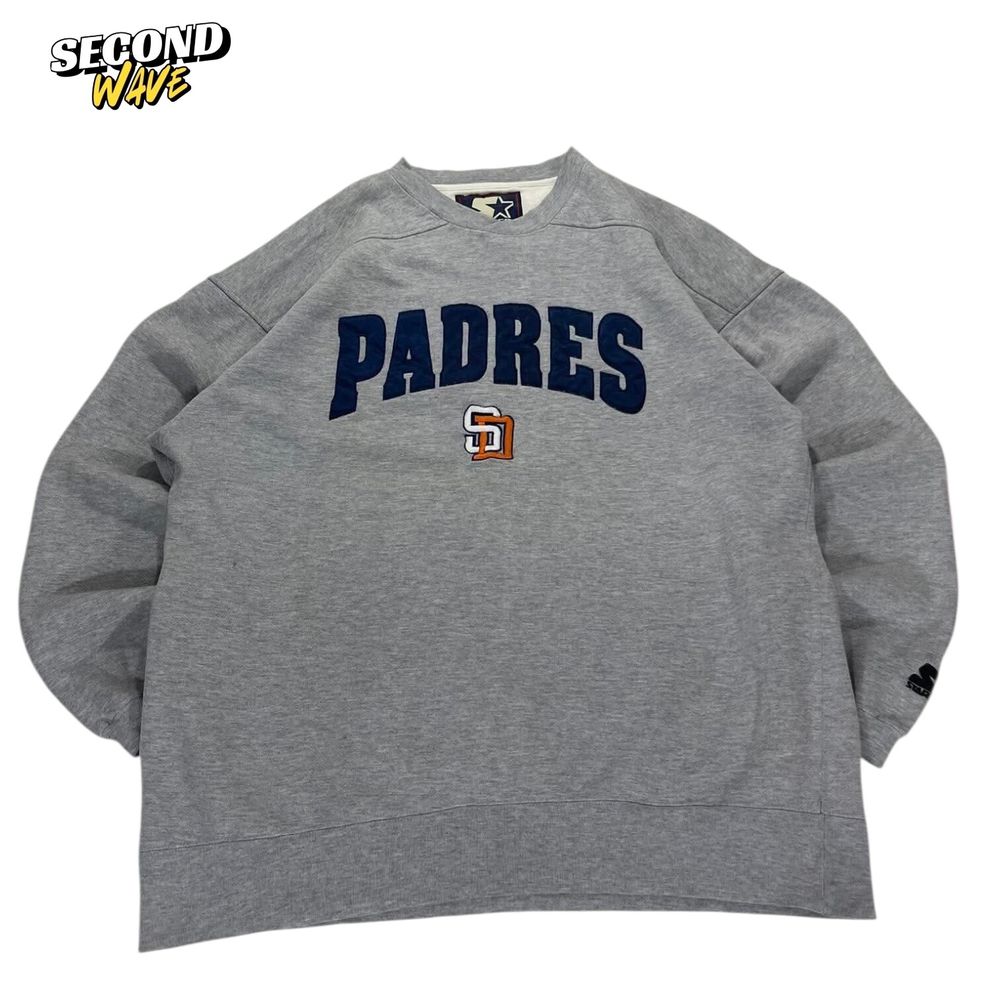 VINTAGE STARTER SAN DIEGO PADRES GREY CREWNECK (XL)