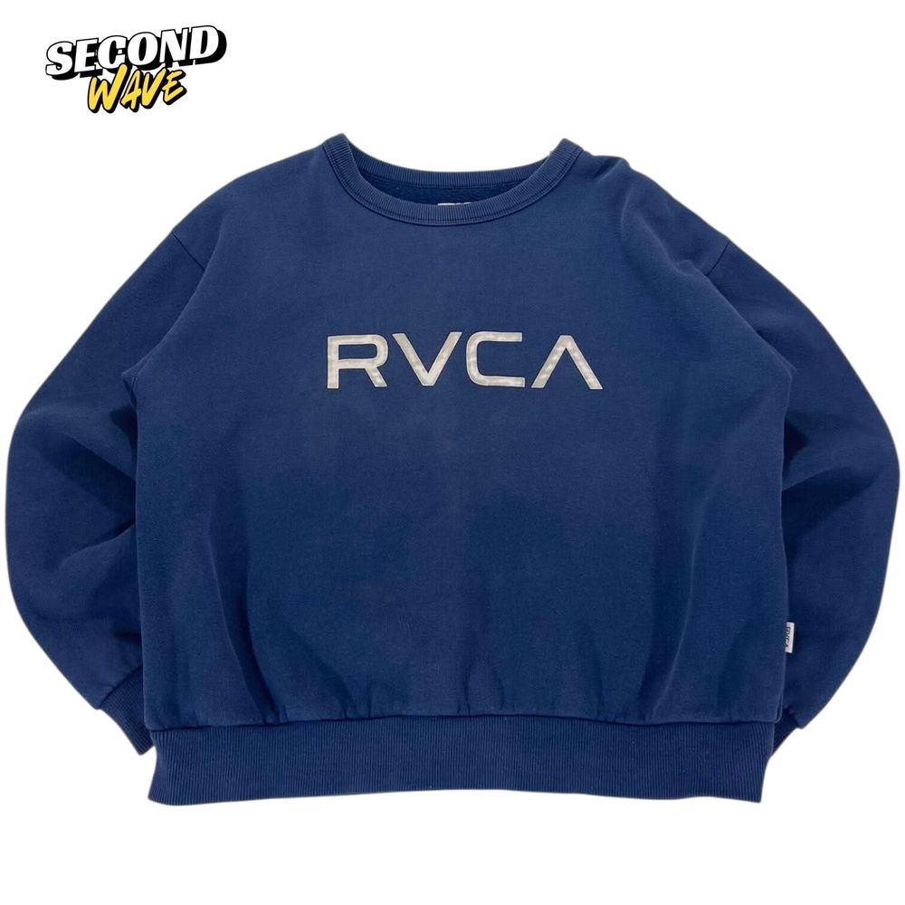 NAVY BLUE RVCA CREWNECK (S-M)