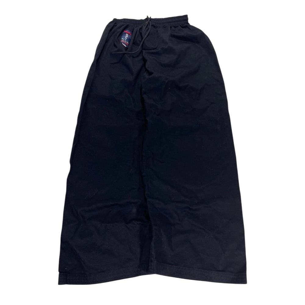 BLACK BAGGY WIDE LEG COTTON PANTS (S-M)