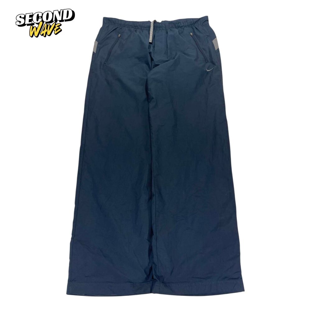 VINTAGE NIKE NAVY BLUE TRACK PANTS (L)