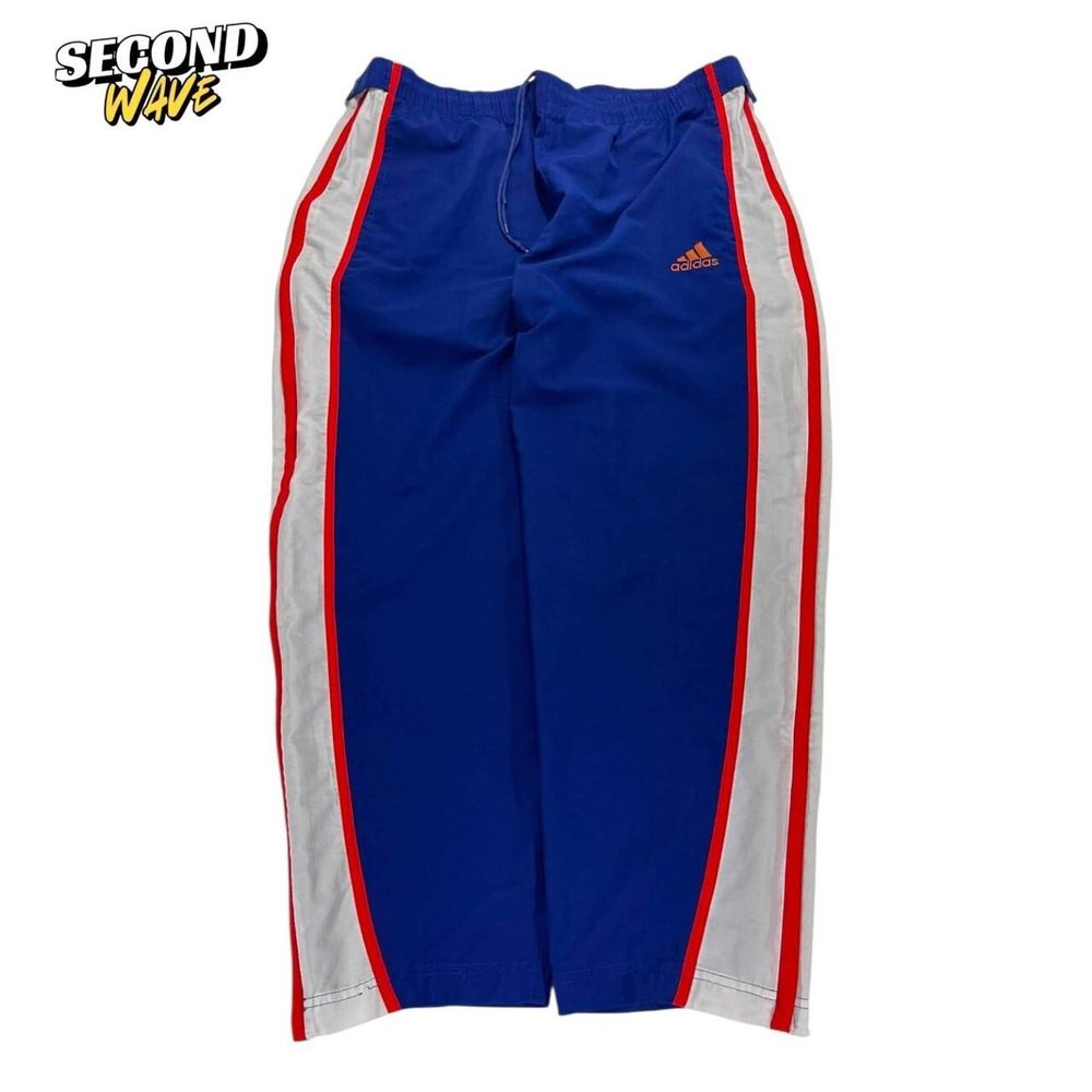 VINTAGE ADIDAS BLUE TRACK PANTS (XL)