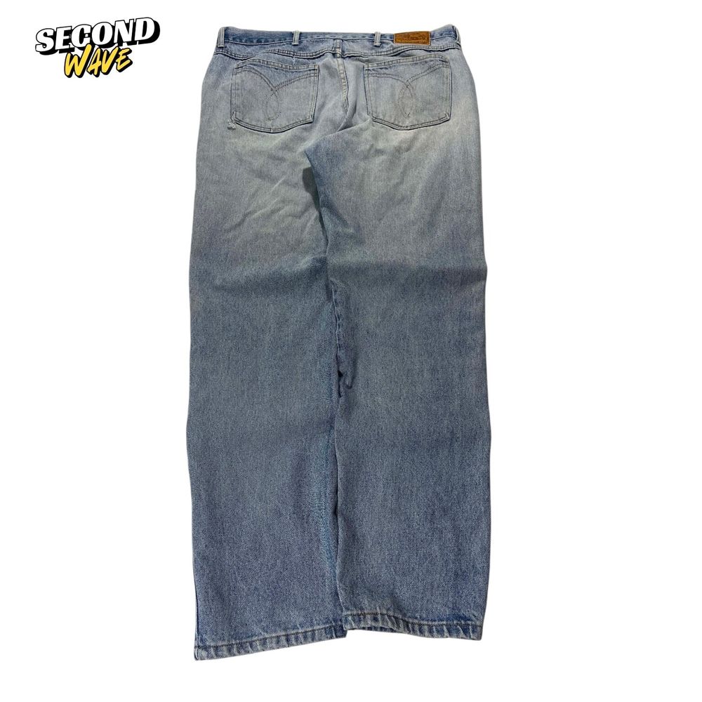 VINTAGE MADE IN NZ TUSK BLUE DENIM JEAN (36)