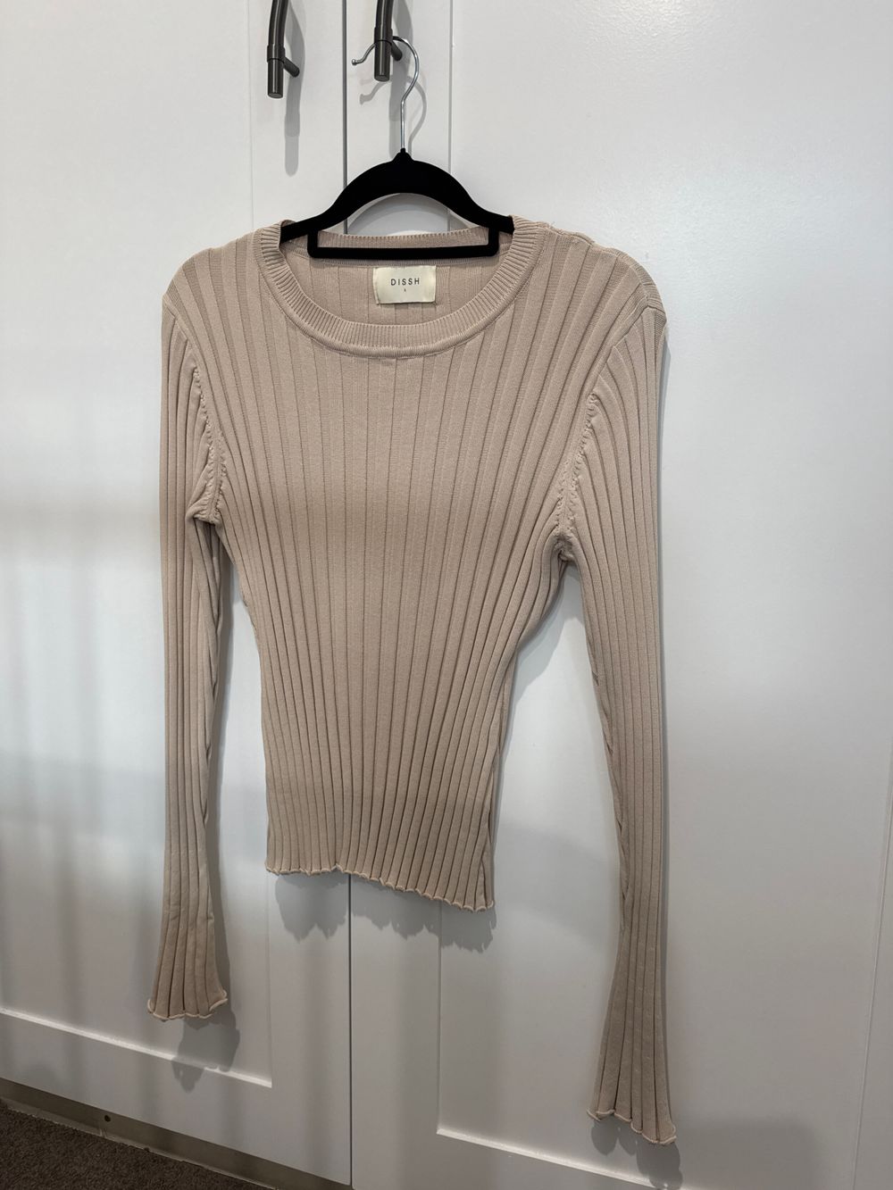 DISSH Beige Ribbed Top