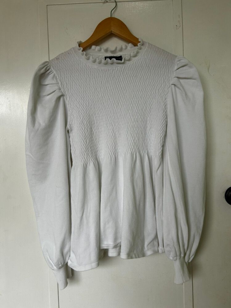ASOS White Long Sleeve Top