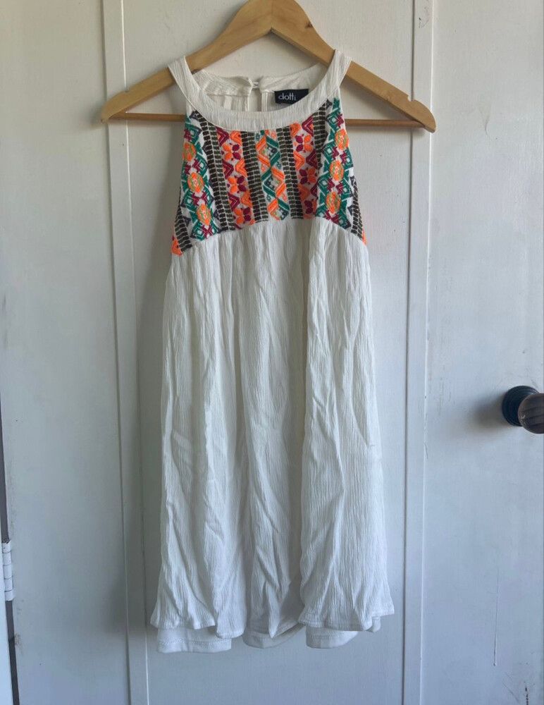 Dotti White Sleeveless Dress Size 8