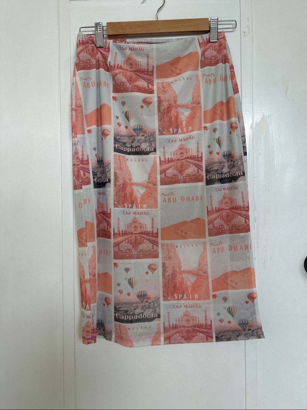 Dotti Peach Print Skirt