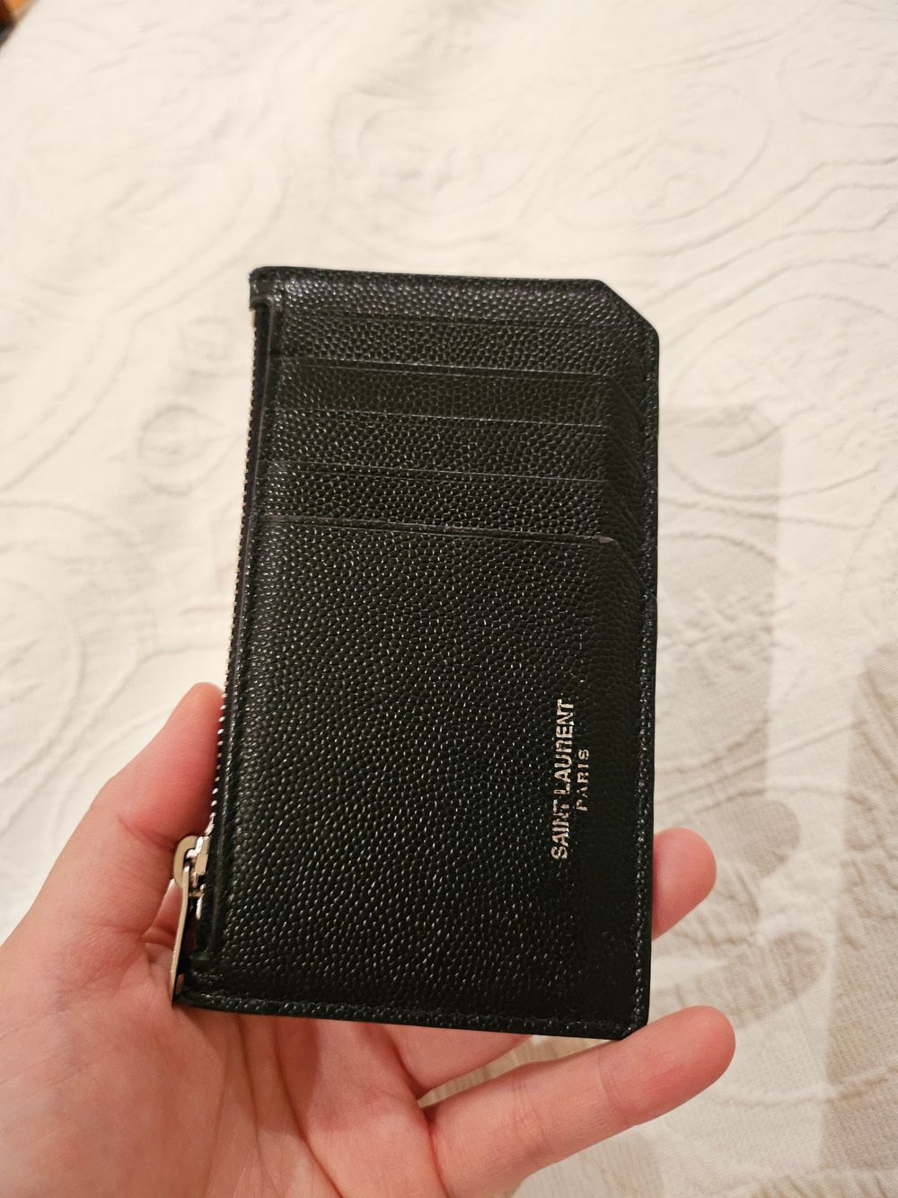 Authentic Saint Laurent Card Holder Black Leather