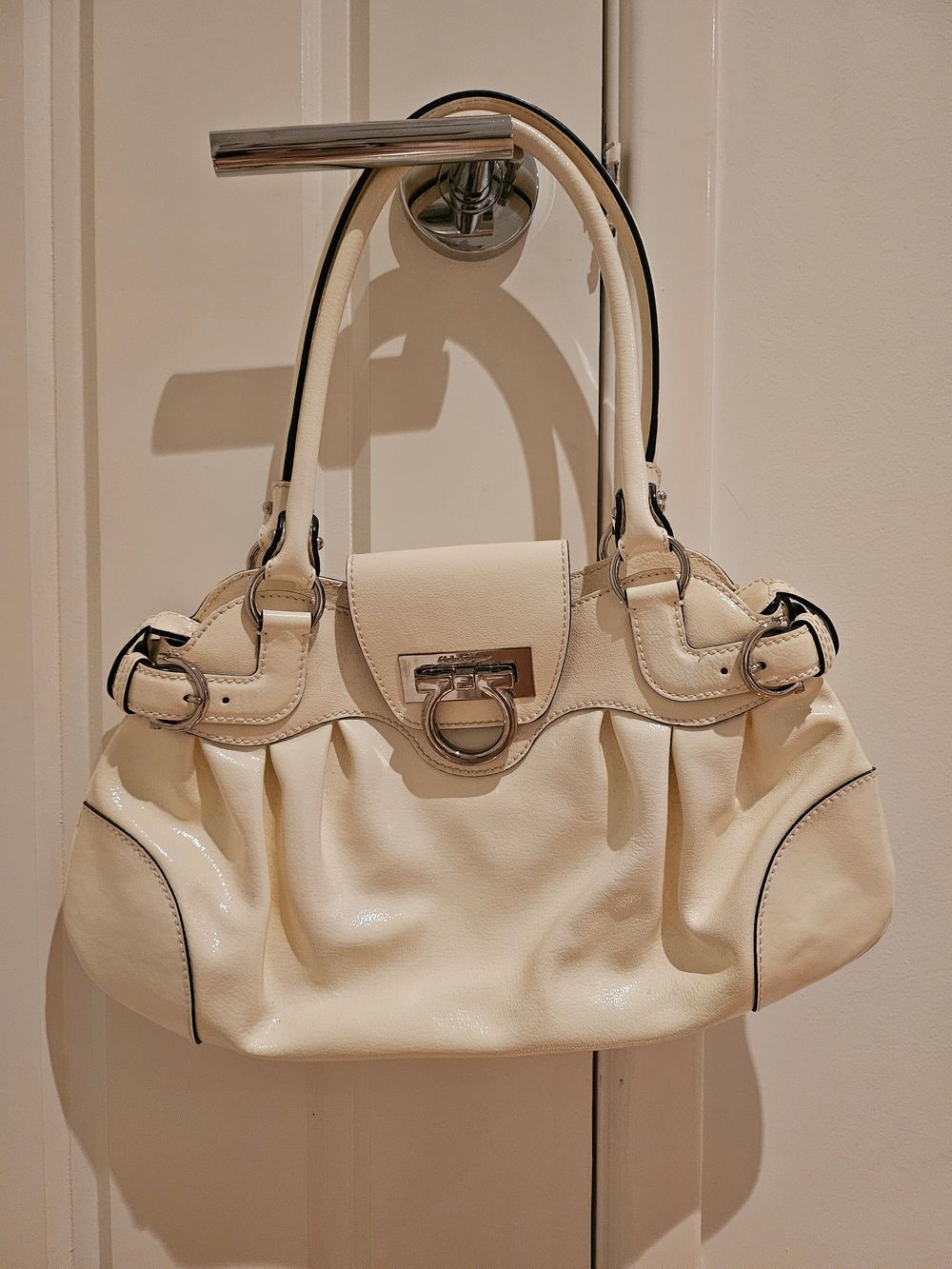 SALVATORE FERRAGAMO Gancini patent Leather Handbag