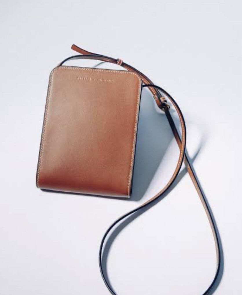 Jigsaw Tan Leather Crossbody Bag