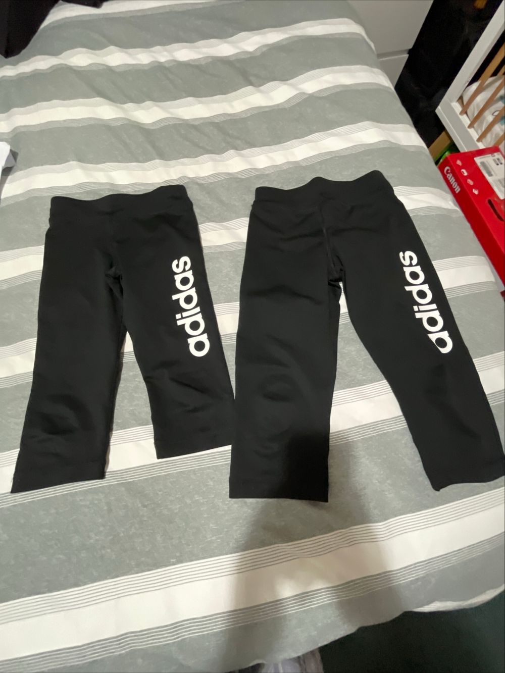 Girls Adidas Black Leggings