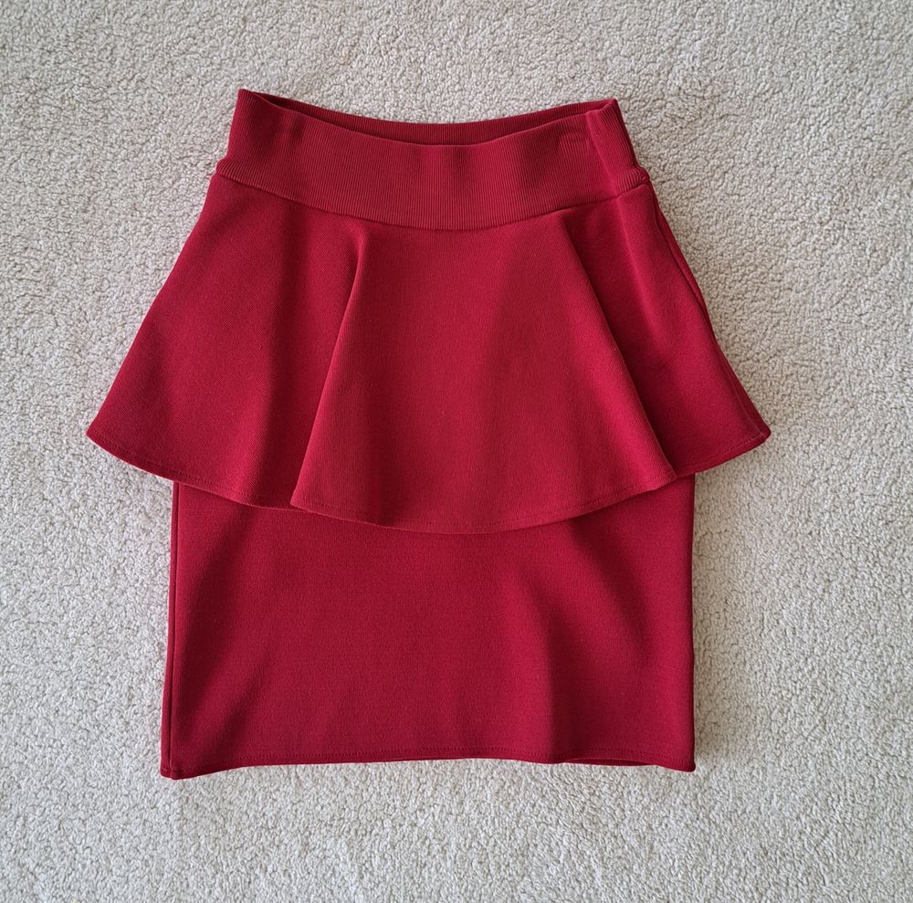 Knit Peplum Skirt