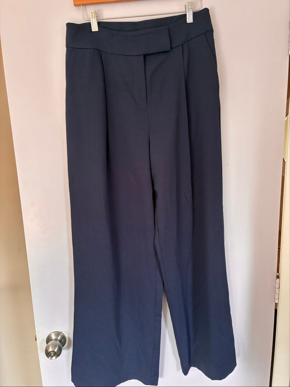 Portmans Navy Wide Leg Trousers