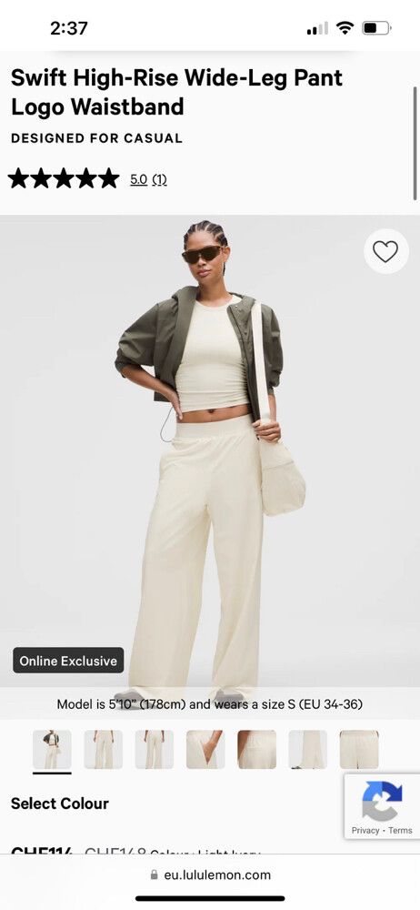 Lululemon swift logo wide Leg Pants