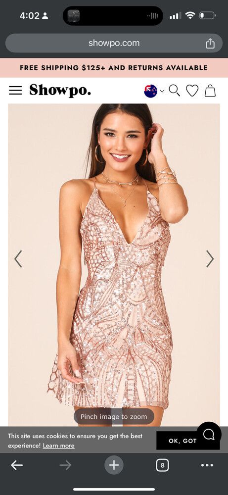 Showpo - STANDING TOO CLOSE DRESS IN GOLD SEQUIN on Designer Wardrobe