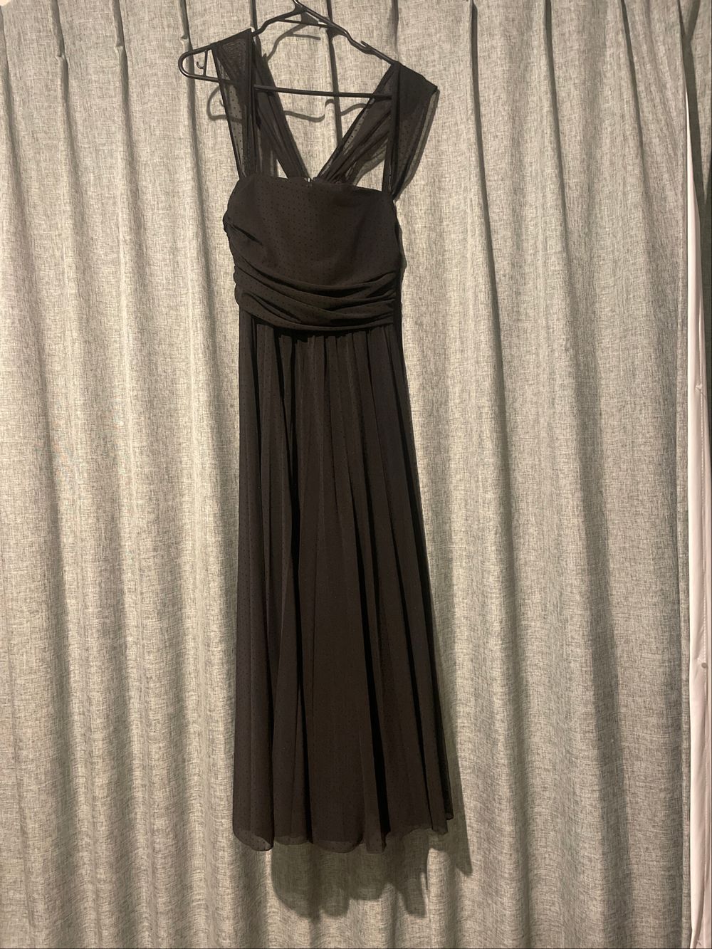 Ruby black midi evening dress
