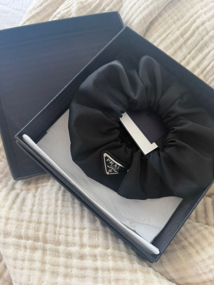 Prada black scrunchie — brand new full set- matching headband listed + AFTERPAY AVAILABLE