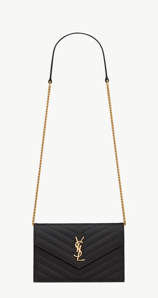 Yves Saint Laurent Cassandre Envelope Chain Wallet