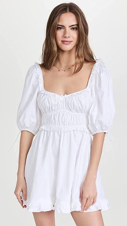 Princess Polly - White Mini Dress - For Love And Lemons Dupe - Size Small  on Designer Wardrobe