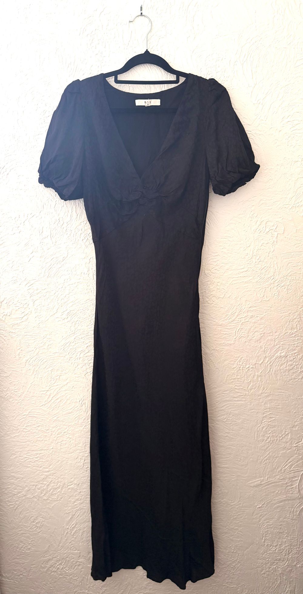 Max Black Jacquard Midi Dress