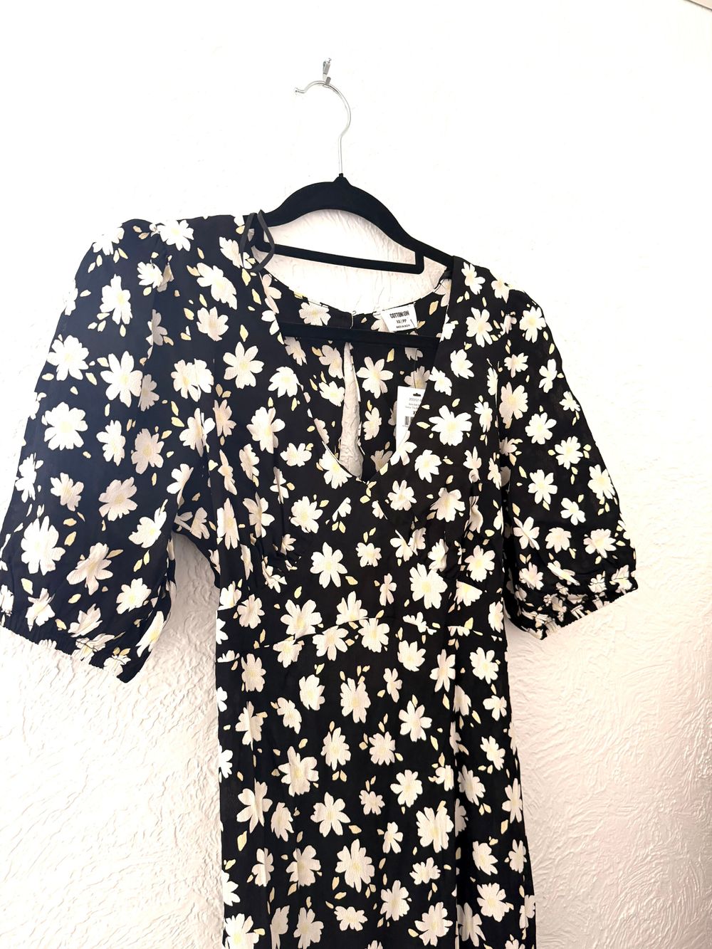 Cotton On Floral Print Black Maxi Dress
