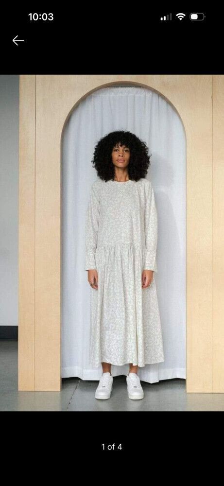 Kowtow White Floral Midi Dress