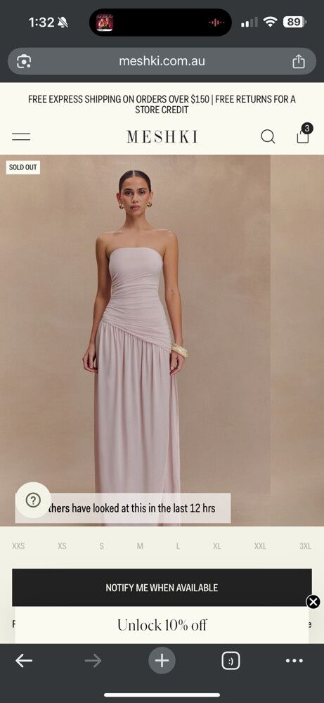 Meshki Strapless Slinky Maxi Dress With Split - Petite length