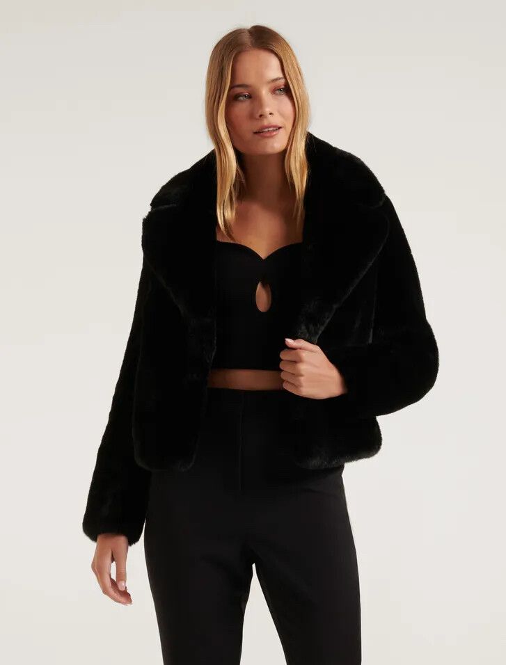 forever new faux fur coat