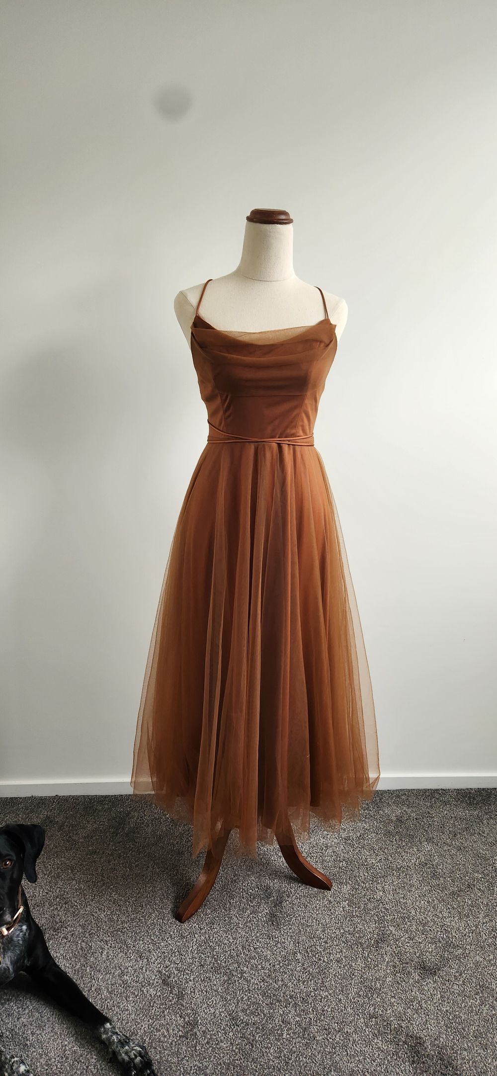 Brown Tulle Dress
